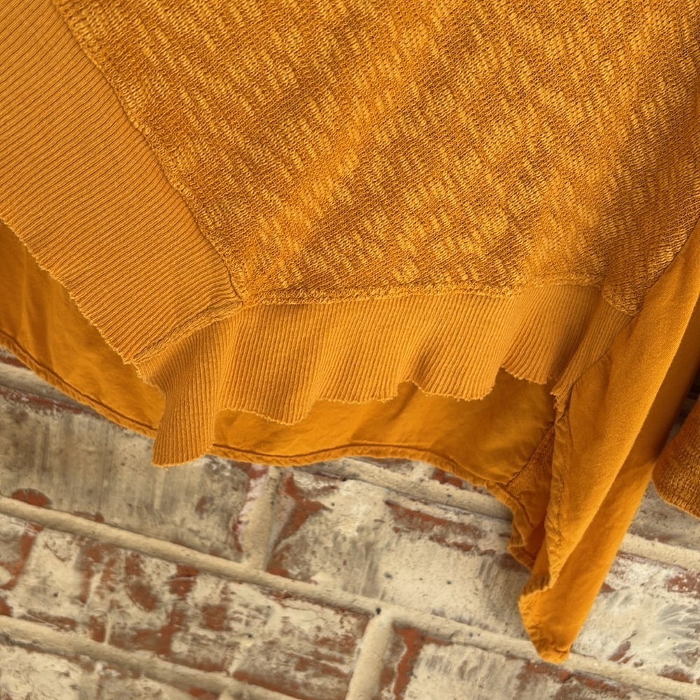 Anthropologie Left of Center Mustard Yellow Long Sleeve Top - Picture 2 of 10